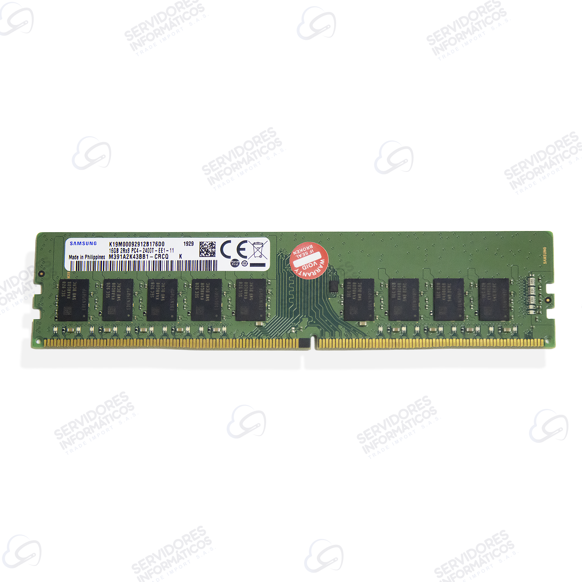 Memoria Servidor Samsung 16GB PC4-19200 DDR4-2400T-E UDIMM
