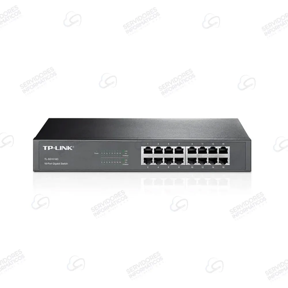 Switch TP-Link TL-SG1016D 16x Gigabit RJ45 No Administrable Rack/Desktop - Nuevo