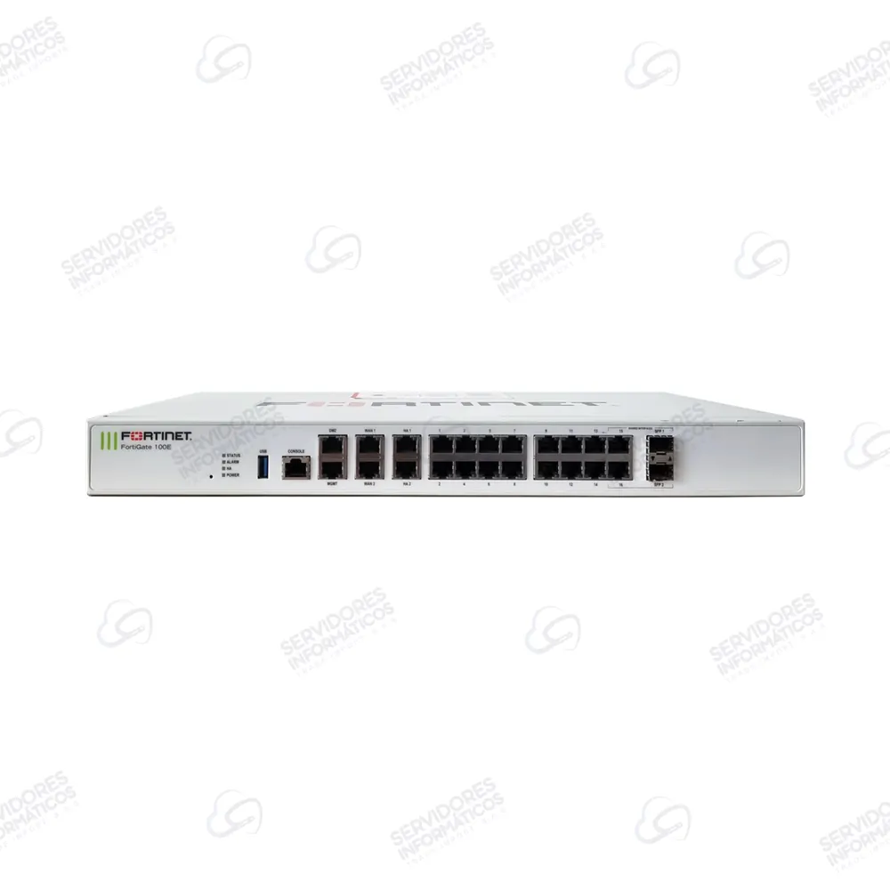 Firewall Fortinet FortiGate 100E 22 Puertos Gigabit 2x WAN 16x LAN 2x HA 1x DMZ 1x MGMT - Usado