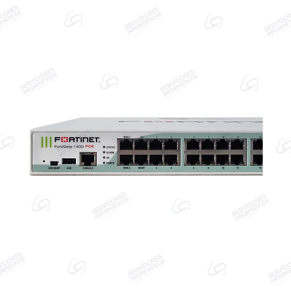Firewall Fortinet FortiGate 140D-POE 42 Puertos Gigabit 16x PoE 2x SFP DMZ 270W - Usado - Image 2