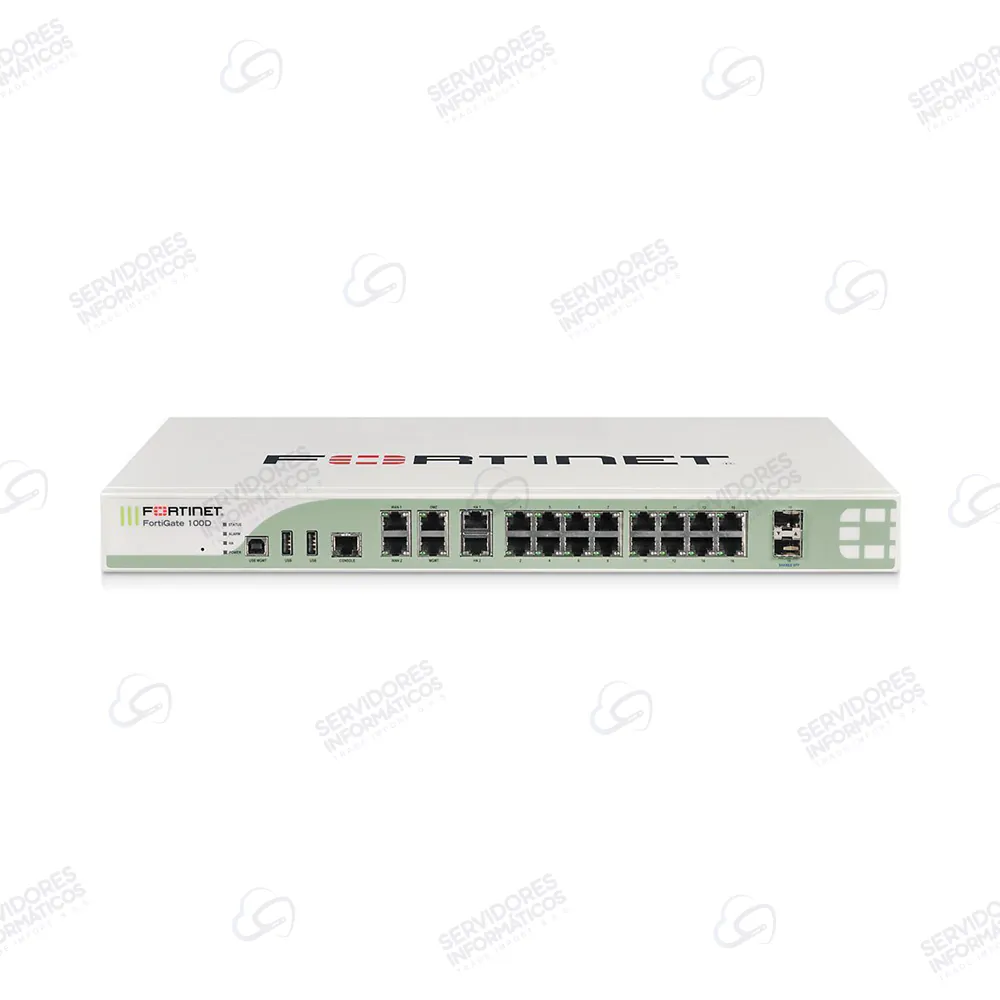 Firewall Fortinet FortiGate 100D 20 Puertos Gigabit 2x WAN 32GB SSD - Open Box