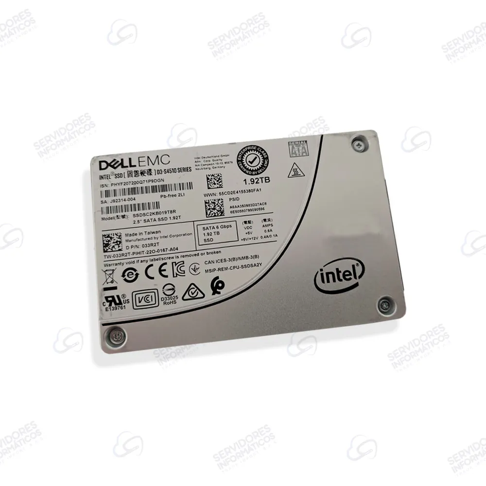 DISCO SERVIDOR Dell 1FM201 2TB 7.2k SAS 2.5" - Usado
