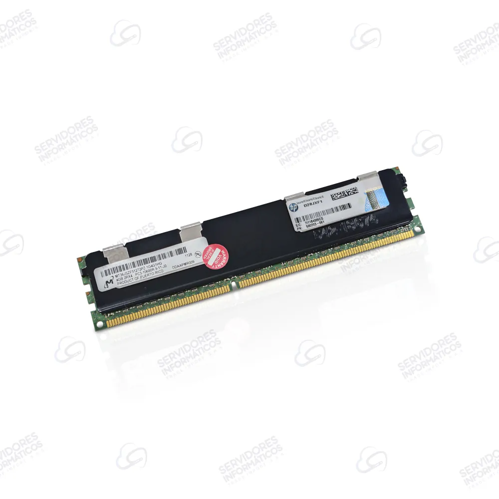 Memoria Servidor MICRON HPE 4GB PC3-10600R DDR3-1333 PN: 500203-061 RDIMM